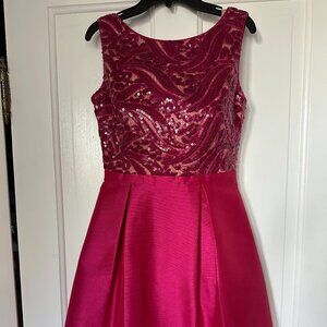 Monique Lhuillier Sequin Barbiecore Dress~Pink, Sz 2